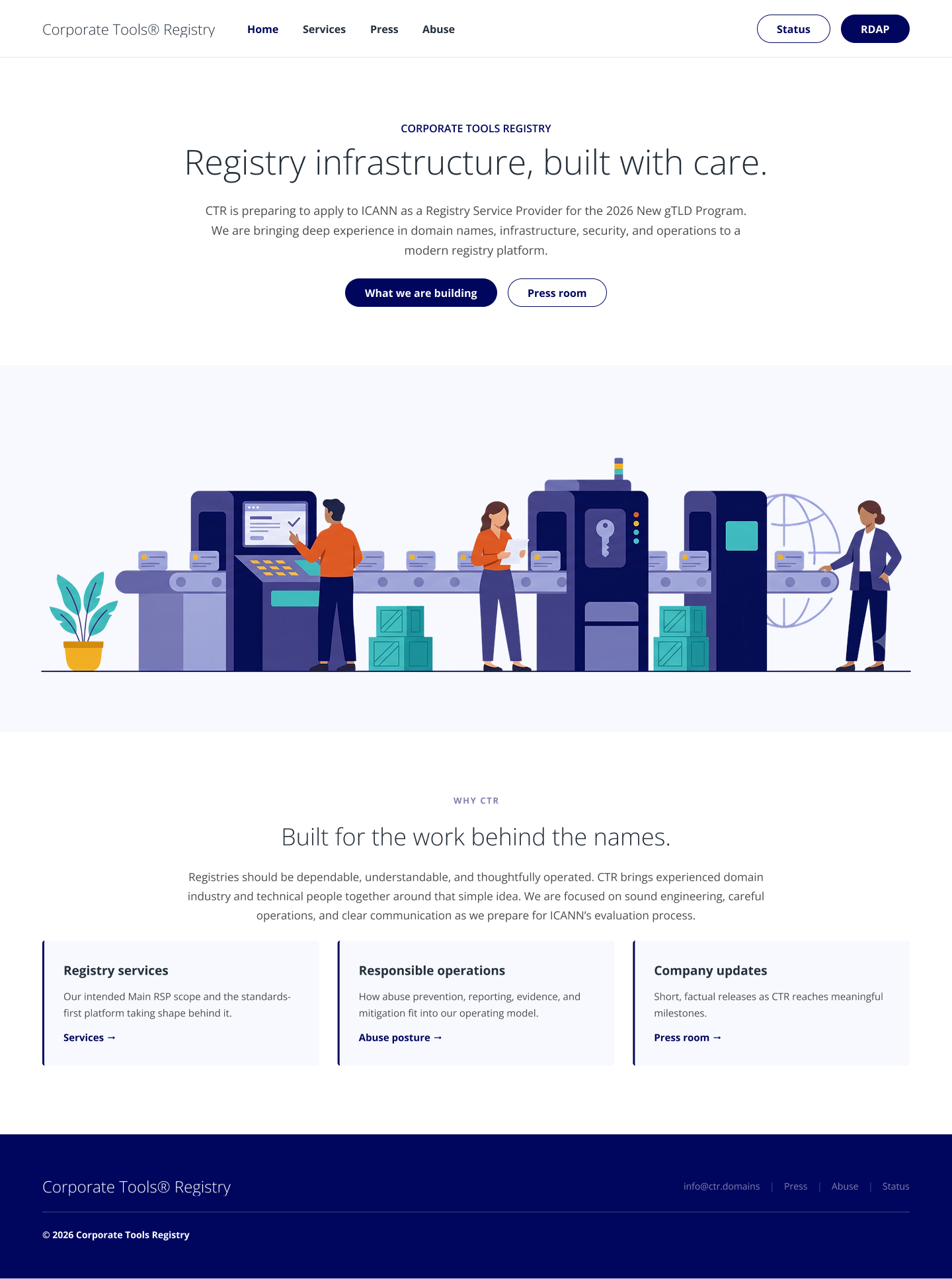 CT Registry Homepage